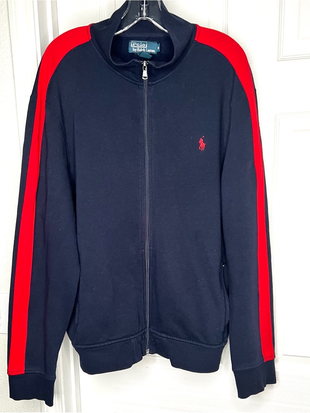 Polo Ralph Lauren Sz XL Navy and Red Full-Zip Track Jacket Men’s